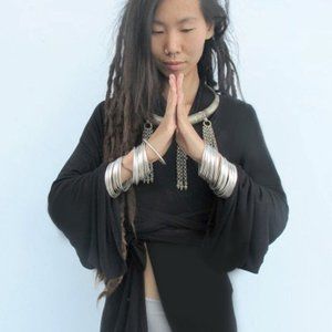 Boho Kimono, Black Kimono Cardigan, Japanese Kimon